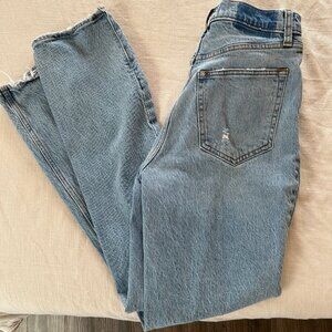 Abercrombie & Fitch Ultra High Rise 90s Straight Jean, Vent Hem, Size: 27